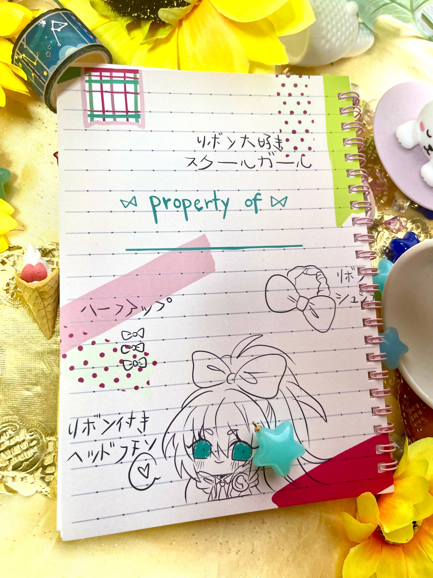【REUSABLE STICKER BOOK】ribbon girl miku hatsune