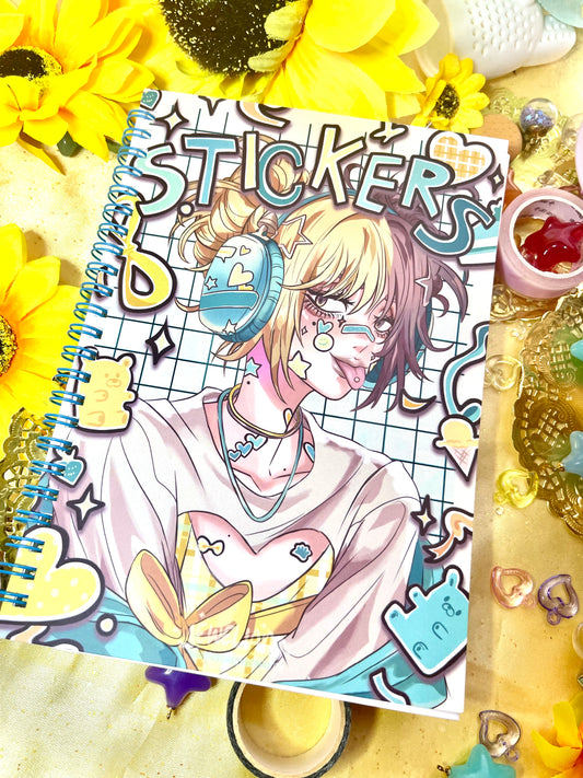 【REUSABLE STICKER BOOK】deco yellow