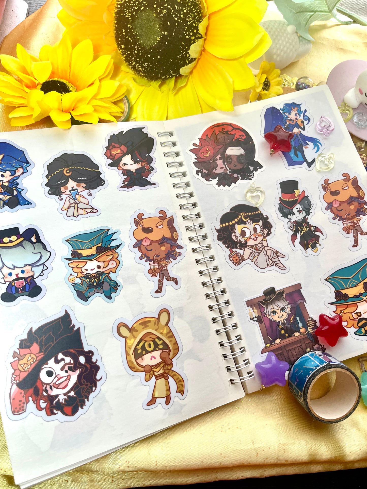 【REUSABLE STICKER BOOK】deco yellow