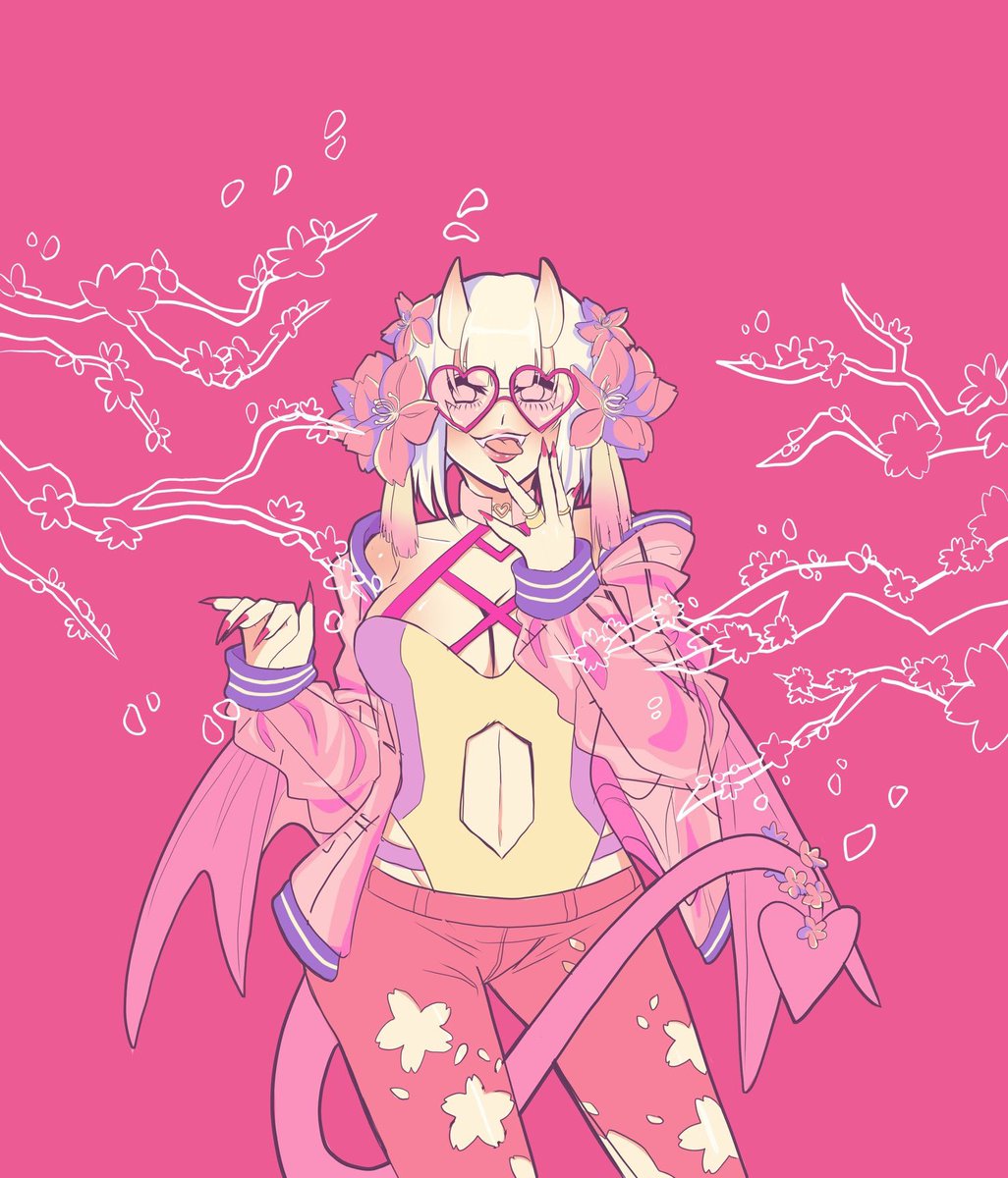 LAST CHANCE【APPAREL】sakura succubus cropped hoodie