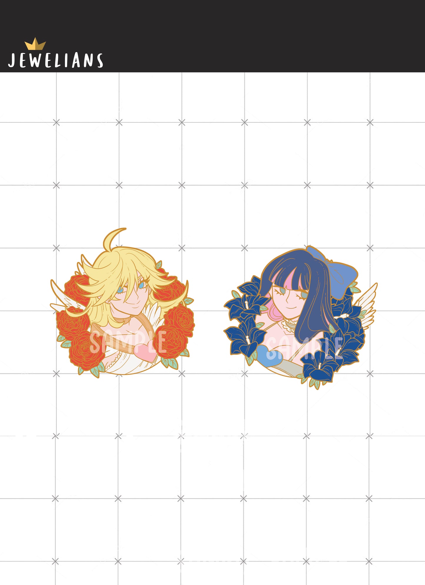 ENAMEL PINS】panty & stocking with garterbelt