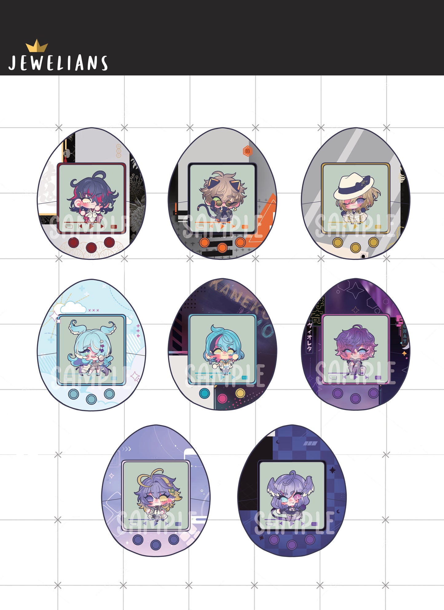 【3D KEYCHAINS】vtuber tamagotchis