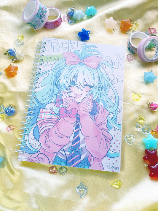 【REUSABLE STICKER BOOK】ribbon girl miku hatsune
