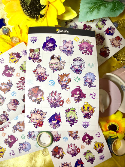 【STICKER SHEET】genshin impact: inazuma