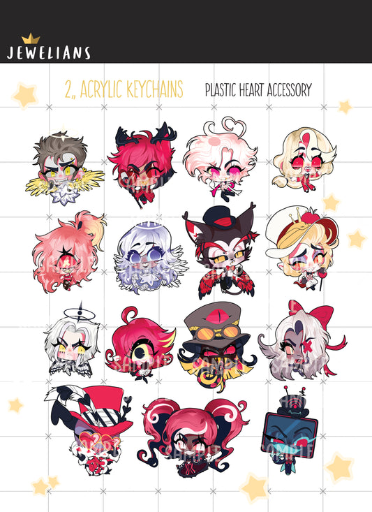 PREORDER【KEYCHAINS】hazbin hotel