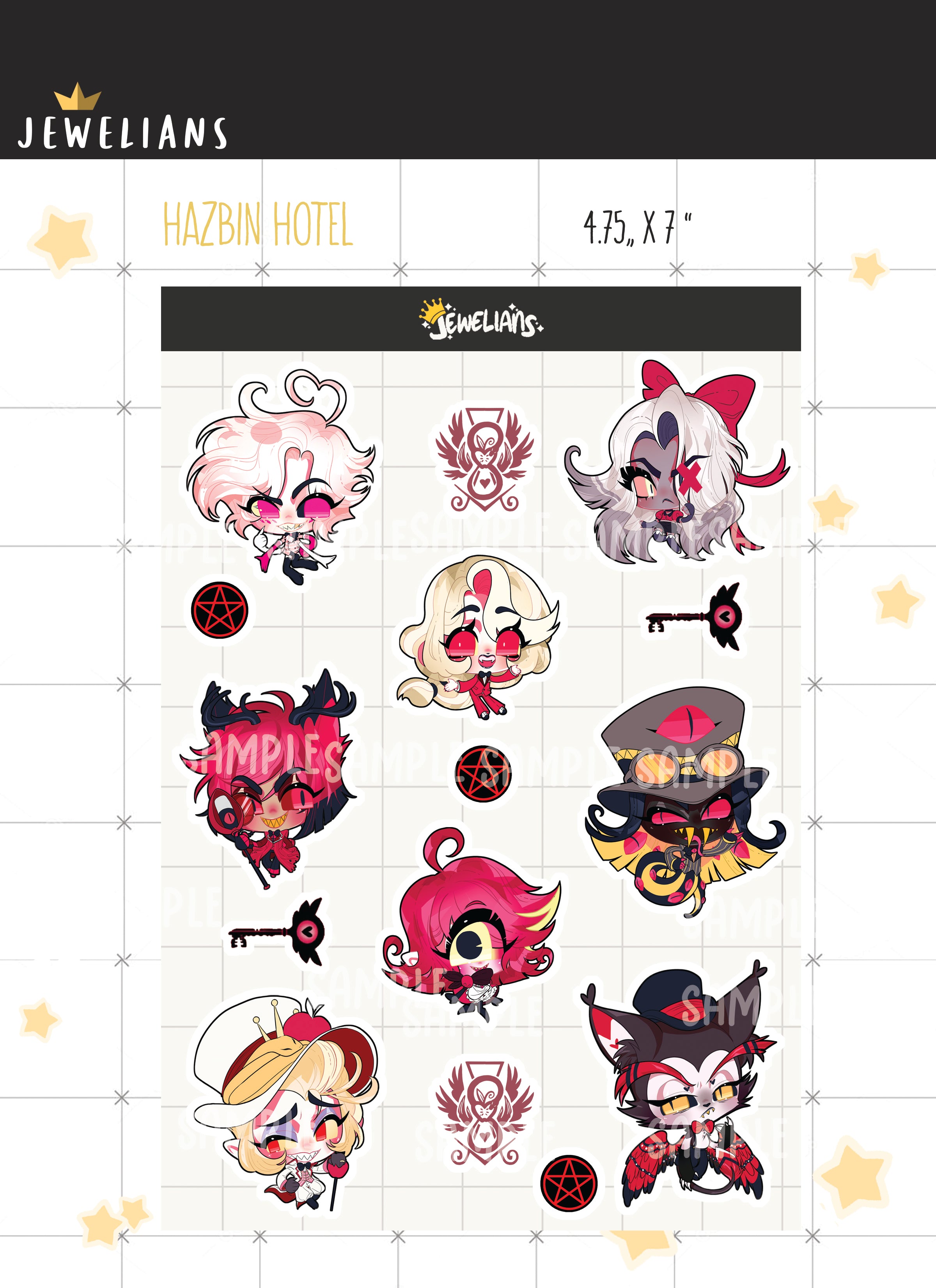 【STICKER SHEET】hazbin hotel part one – jewelians