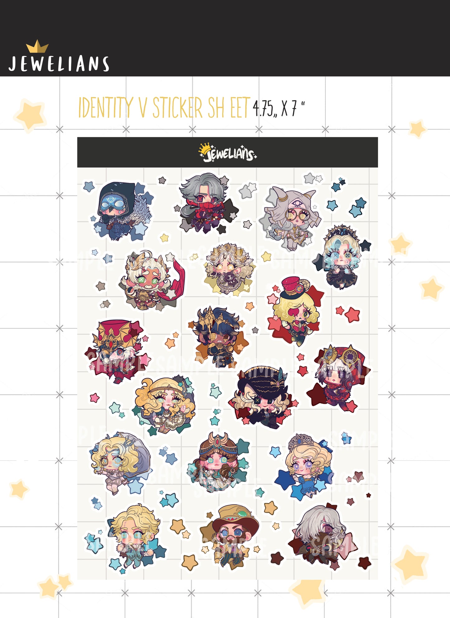 PREORDER【STICKER SHEET】identity v s skins part one