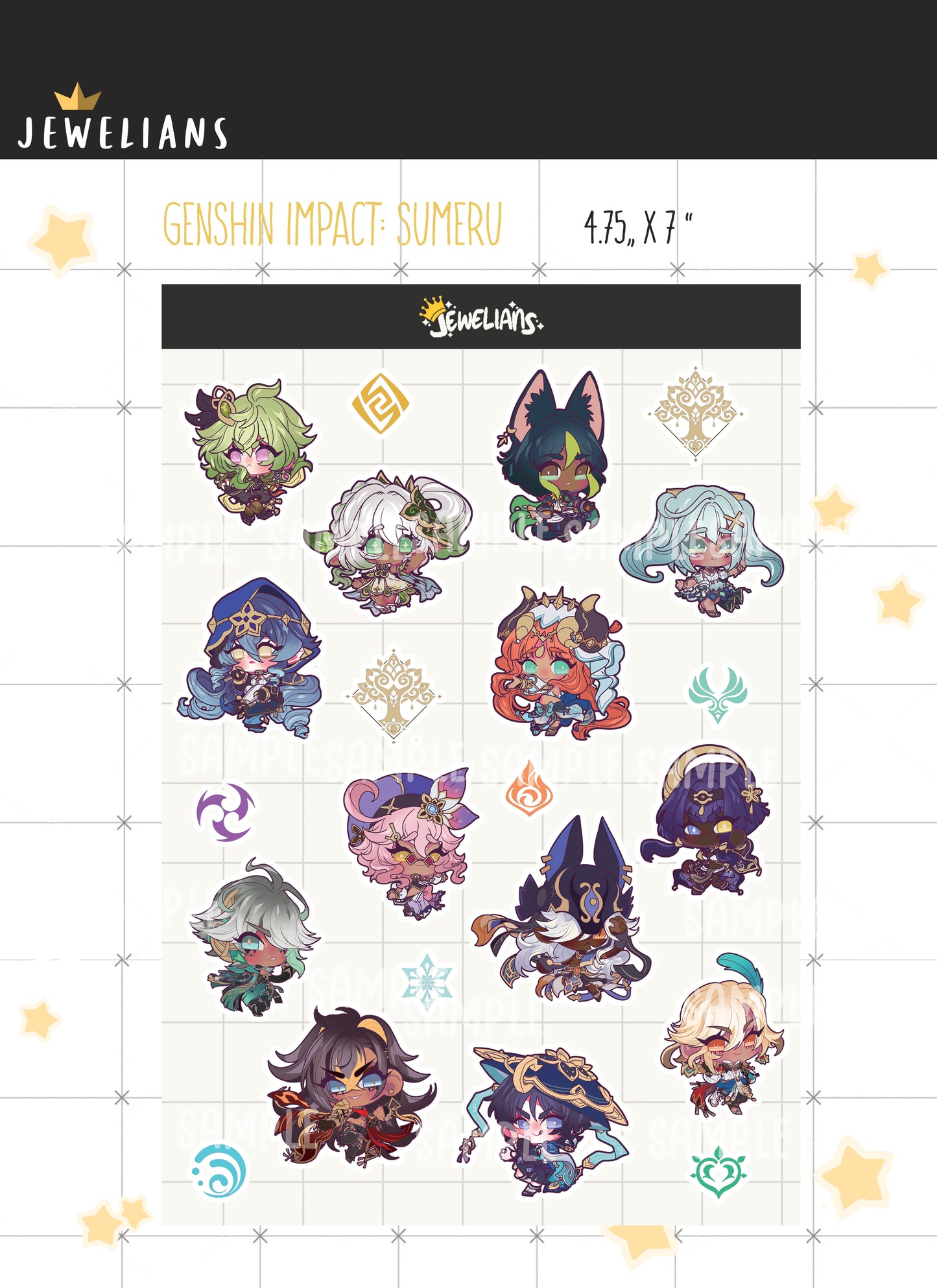 PREORDER【STICKER SHEET】genshin impact: sumeru