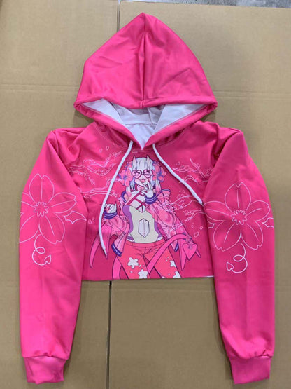 LAST CHANCE【APPAREL】sakura succubus cropped hoodie