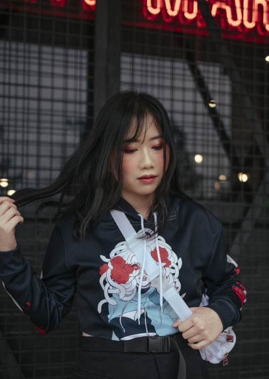 LAST CHANCE【APPAREL】medusa cropped hoodie